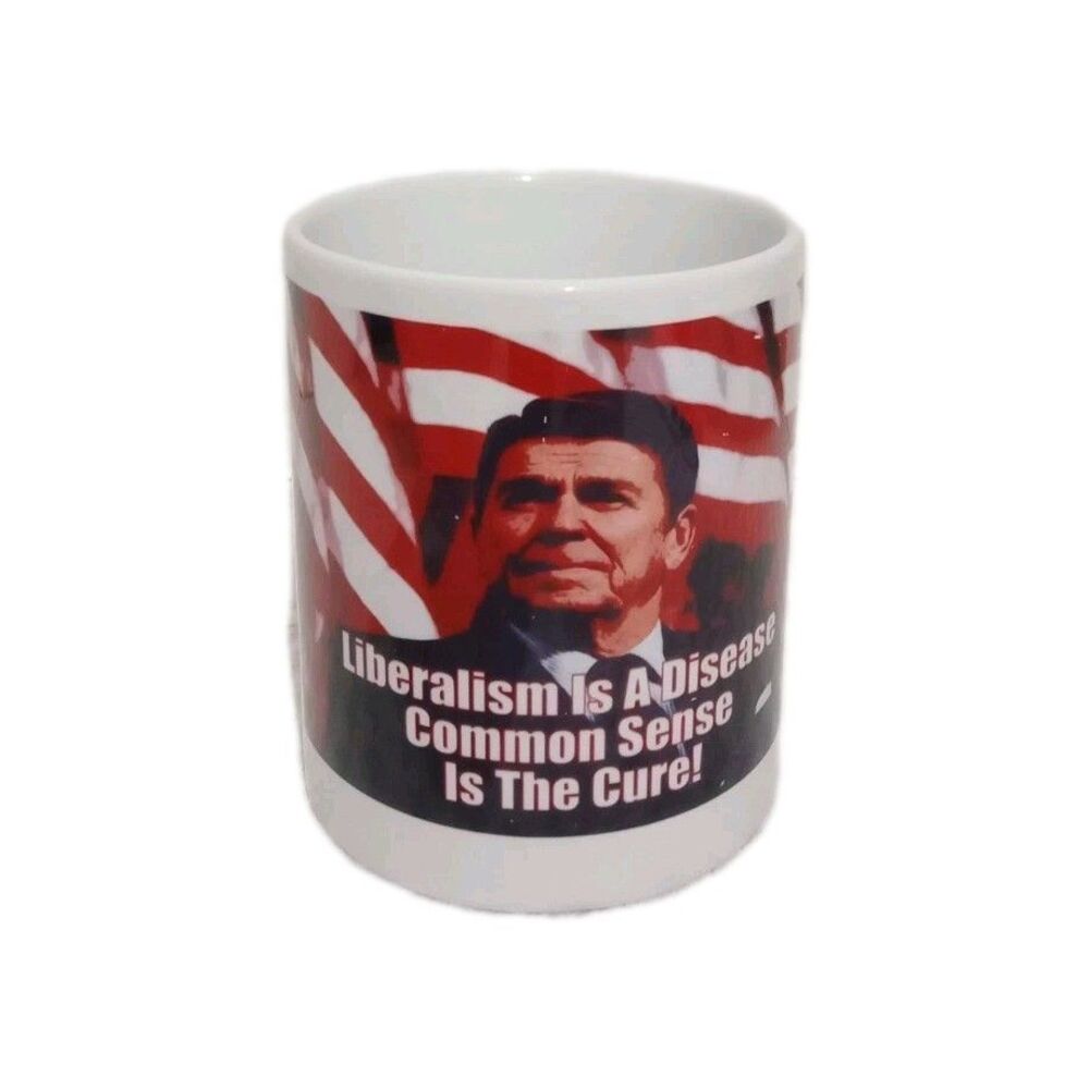 Vintage Ronald Reagan Coffee Cup Mug Red White  Blue American President